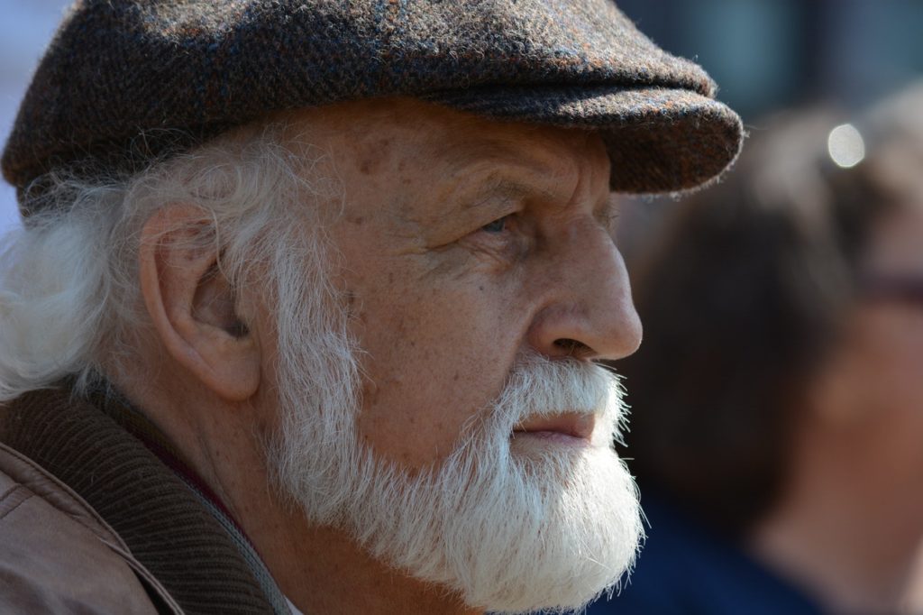 photo of elderly man with white beards to portray dementia